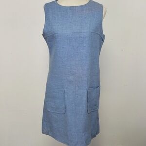 Vintage 60s Jumper Sleeveless Shift Dress M GUC